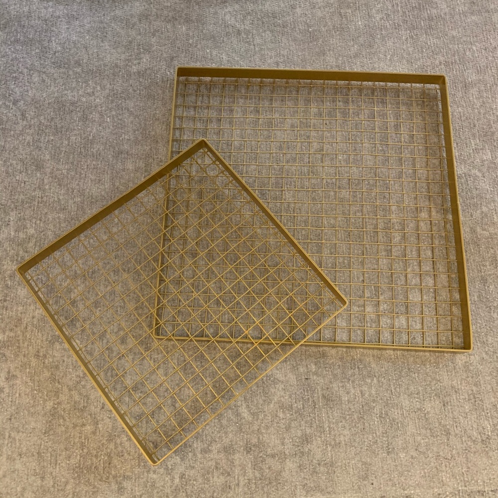 set of two beautiful vanity trays